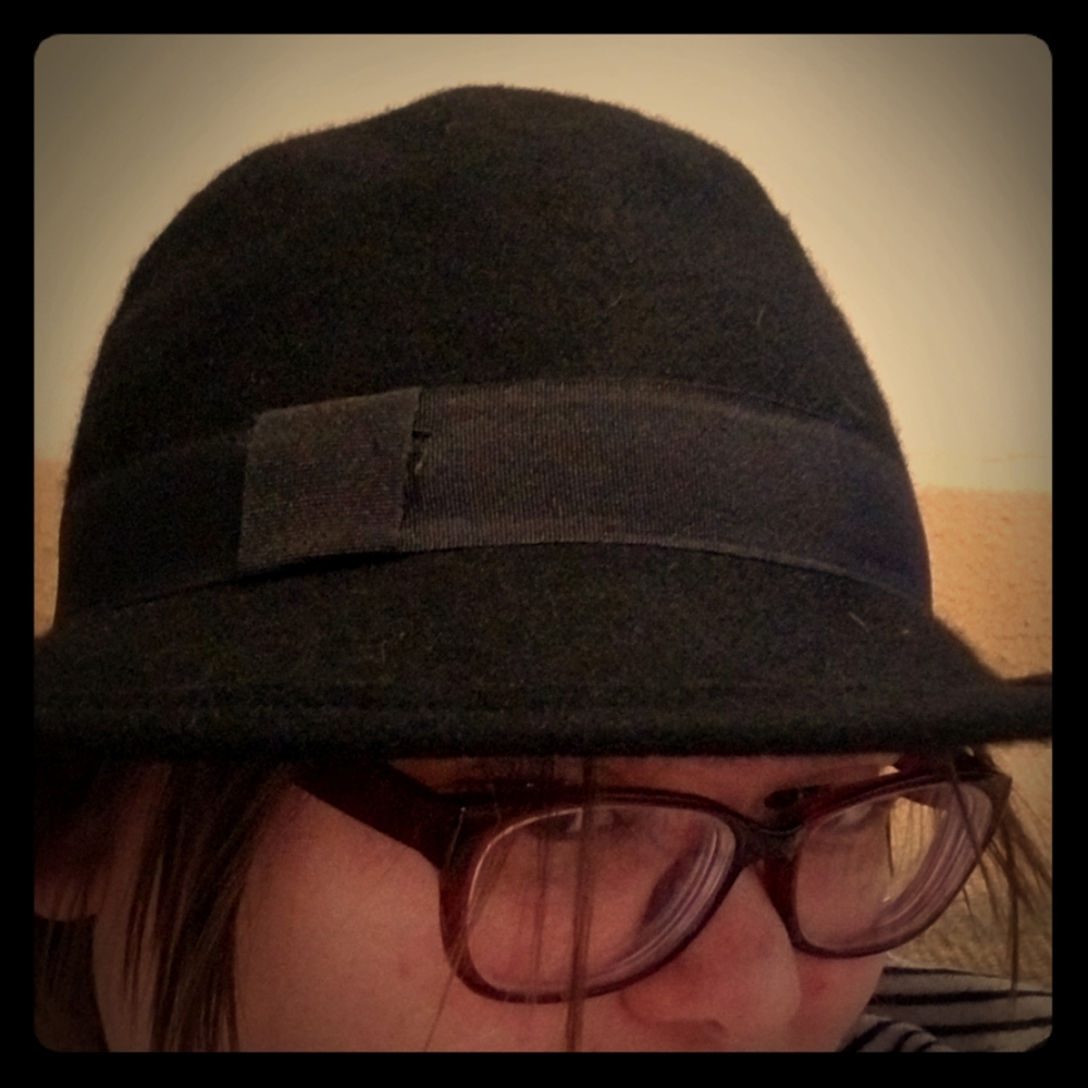 Black Wool Bowler Hat